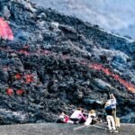 Pacaya Volcano located near Antigua, Guatemala, where you can roast marshmallows over volcanic steam vents and enjoy the thrill of being up close to one of Central America's most iconic natural wonders.