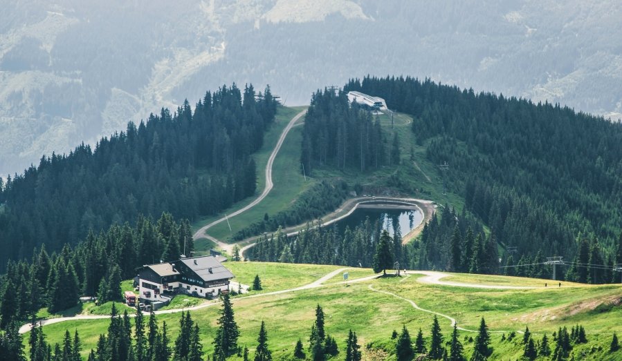 the Schmittenhöhebahn top station 2000m in Schmitten, Austria, offers an unbeatable alpine experience for outdoor lovers.