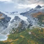 Worthington Glacier is located in the southeastern part of the Alaska Range, just outside the small town of Valdez.